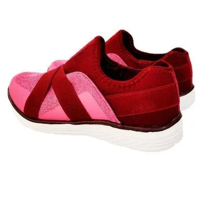 Zapatilla deportiva mujer elasticos rosa
