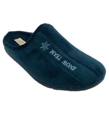 Zapatilla hombre abierta atrás letras Calzamur en azul marino