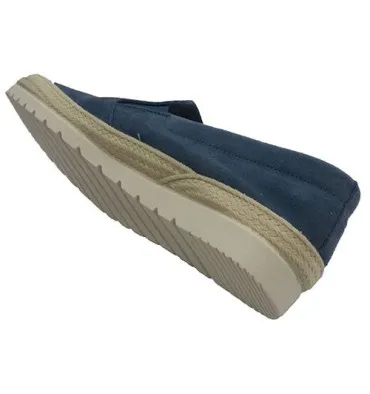 Zapatilla hombre cerrada gomas laterales cáñamo alrededor Calzamur en azul