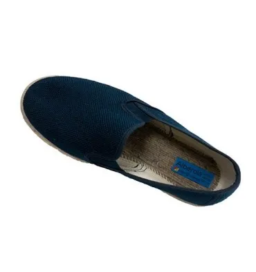 Zapatilla hombre cerrada plantilla cáñamo esparto Alberola en azul marino