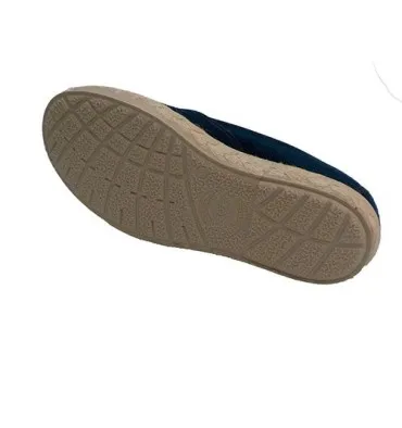 Zapatilla hombre cerrada plantilla cáñamo esparto Alberola en azul marino