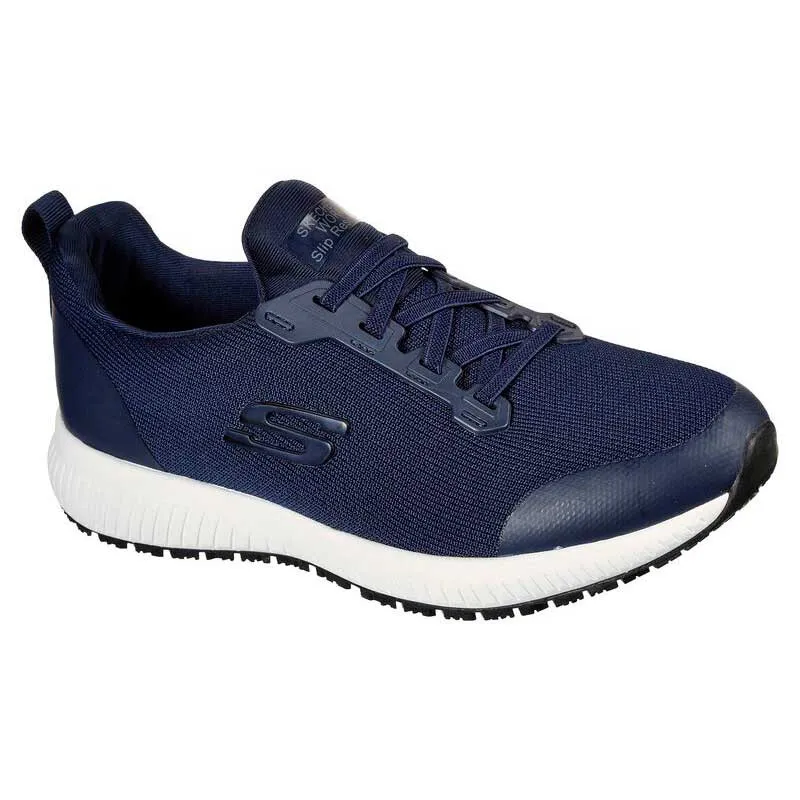 ZAPATILLA LABORAL DEPORTIVA CORDONES ELáSTICOS DE MUJER SQUAD SR MARINO  SKECHERS