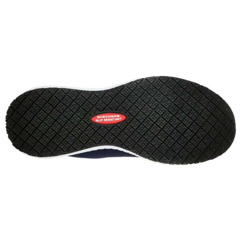 ZAPATILLA LABORAL DEPORTIVA CORDONES ELáSTICOS DE MUJER SQUAD SR MARINO  SKECHERS