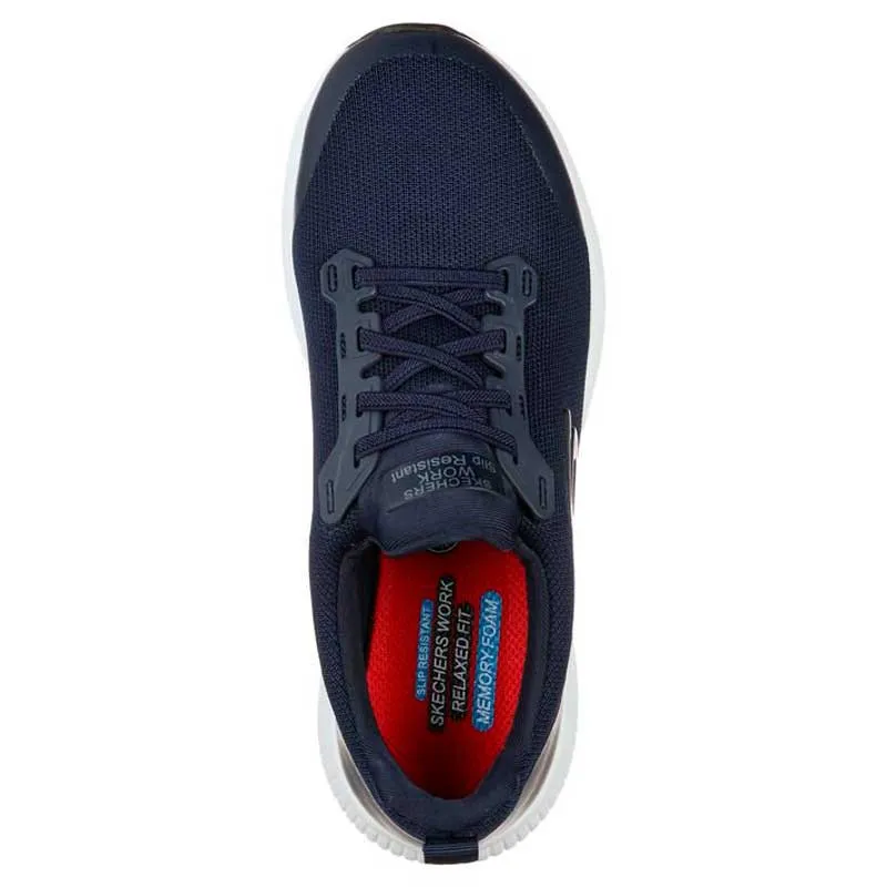 ZAPATILLA LABORAL DEPORTIVA CORDONES ELáSTICOS DE MUJER SQUAD SR MARINO  SKECHERS