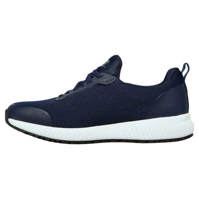 ZAPATILLA LABORAL DEPORTIVA CORDONES ELáSTICOS DE MUJER SQUAD SR MARINO  SKECHERS