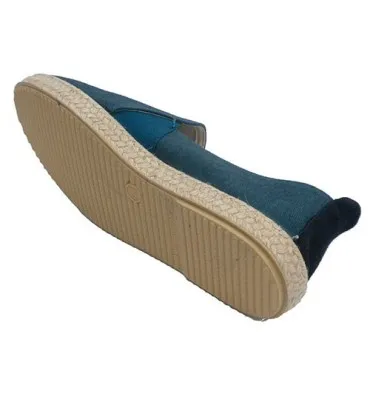 Zapatilla lona hombre cáñamo alrededor Calzamur en azul
