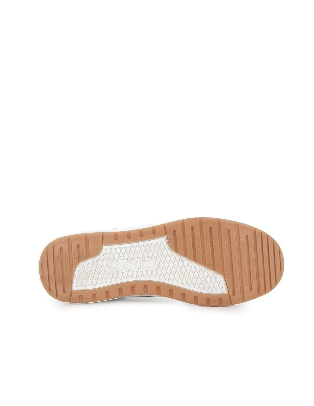 Zapatilla marfil acolchada cordones detalle talon hombre Levis