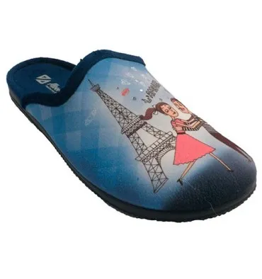Zapatilla mujer abierta detrás Alberola en azul