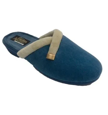 Zapatilla mujer abierta por detrás estar por casa Nevada en azul marino