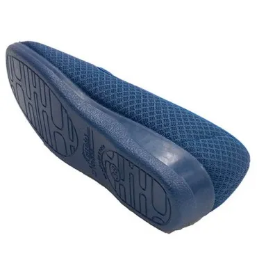 Zapatilla mujer cerrada rejilla adorno cordón Nevada en azul