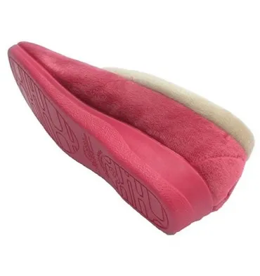 Zapatilla mujer cerrada ribete leopardo Nevada en fuxia