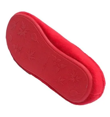Zapatilla mujer invierno abierta detrás Calzamur en rojo