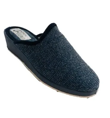 Zapatilla mujer invierno abierta detrás Soca en azul marino