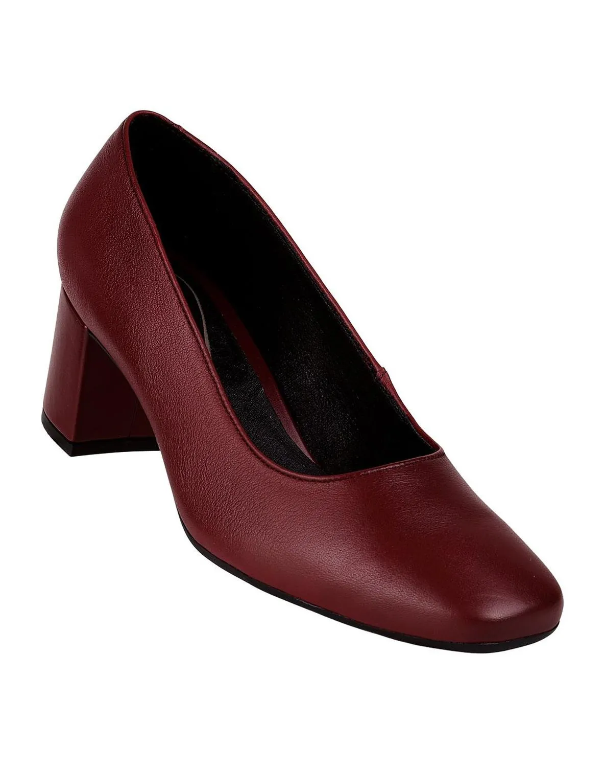 Zapatilla Mujer Tacon Vino Piel Flexi 02504068