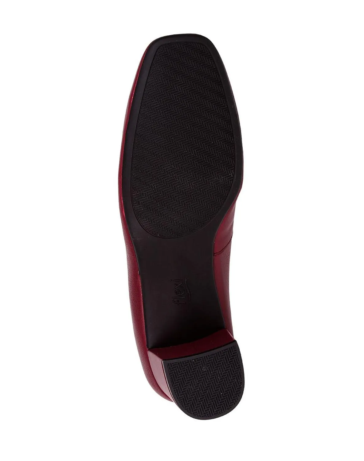 Zapatilla Mujer Tacon Vino Piel Flexi 02504068