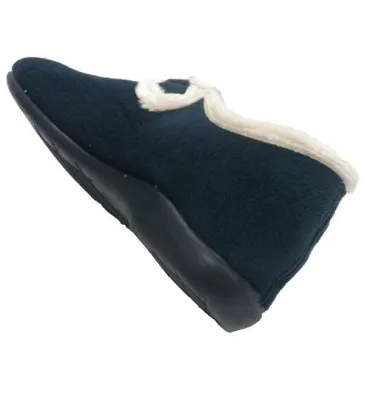 Zapatilla mujer tipo bota con velcro Calzamur en azul marino