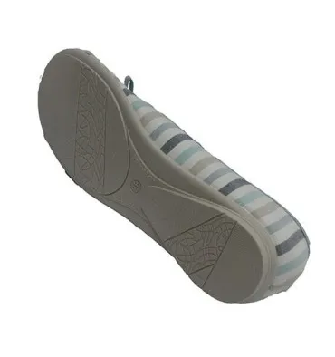 Zapatilla mujer tipo manoletina rayas Muro en combinado