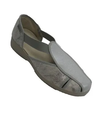 Zapatilla mujer tipo sandalia con gomas laterales Muro en gris