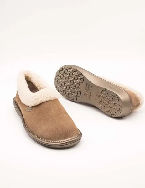 ZAPATILLA NORDIKAS 1754O AFELPADO PIEDRA DE MUJER