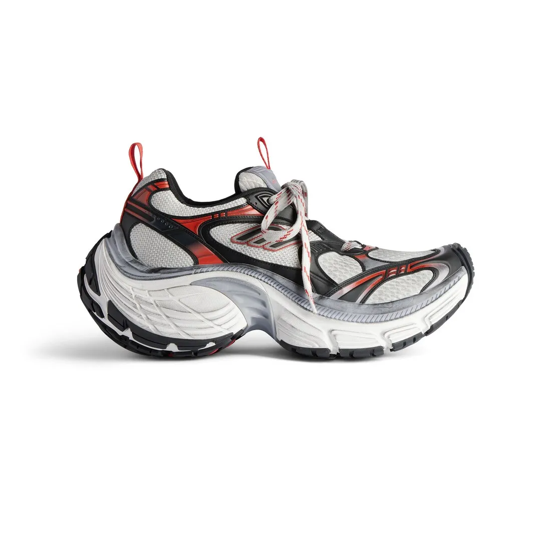 Zapatillas 10xl para Hombre en Gris/blanco/rojo