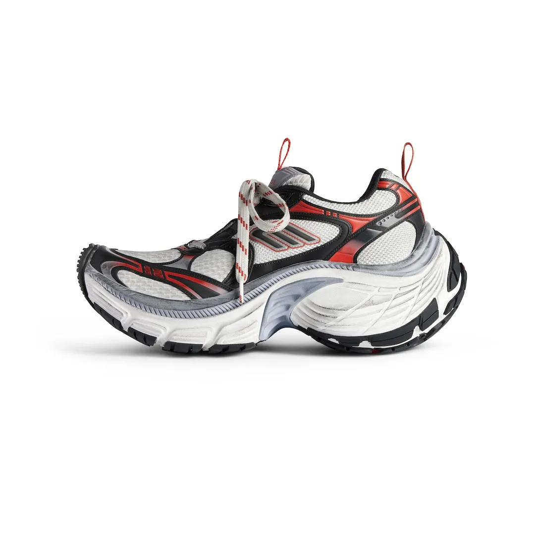 Zapatillas 10xl para Hombre en Gris/blanco/rojo