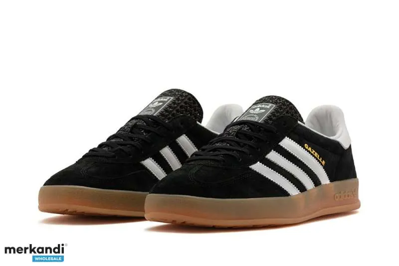 ZAPATILLAS ADIDAS GAZELLE INDOOR 'CORE BLACK'  H06259 PARA HOMBRE  TALLAS 35,546 SUMINISTRO AL POR MAYOR 102 PARES