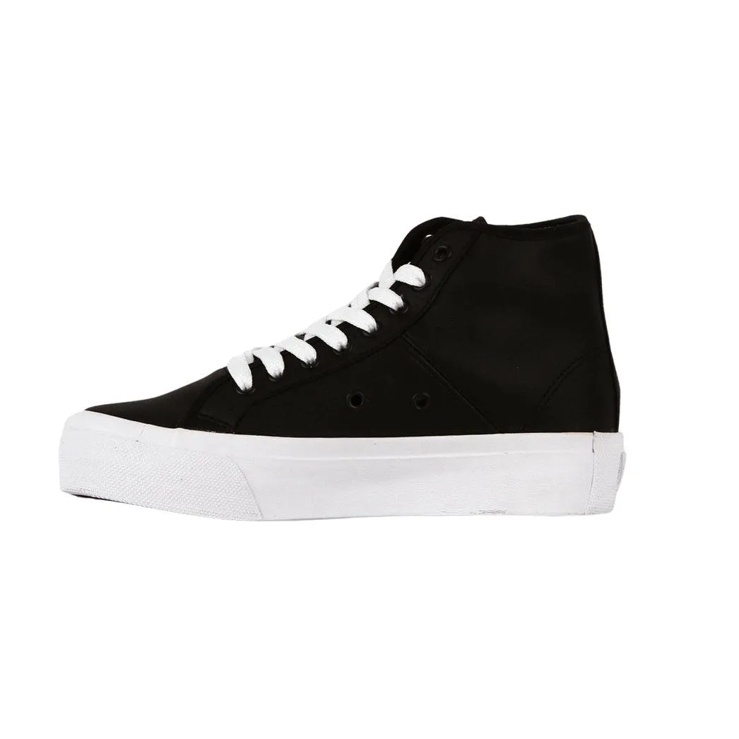 Zapatillas Dc Manual Hi Platform Mujer Negro Blanco