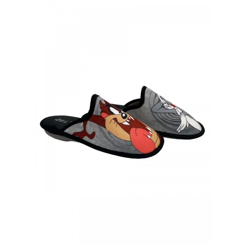 Zapatillas de Casa Hombre Bugs Bunny y Taz