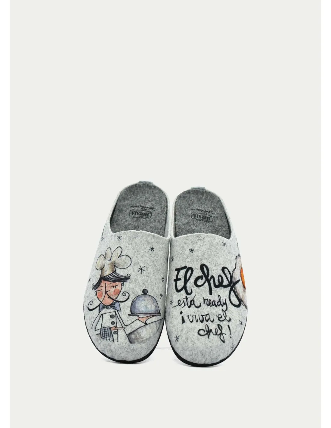 ZAPATILLAS DE CASA VIVANT 202563 GRIS CLARO 