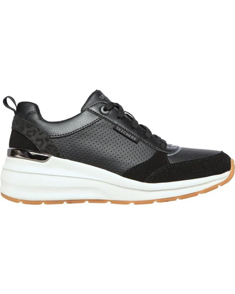 ZAPATILLAS DEPORTE SKECHERS  DE MUJER 155616 BILLION  SUBTLE SPOTS  NEGRO