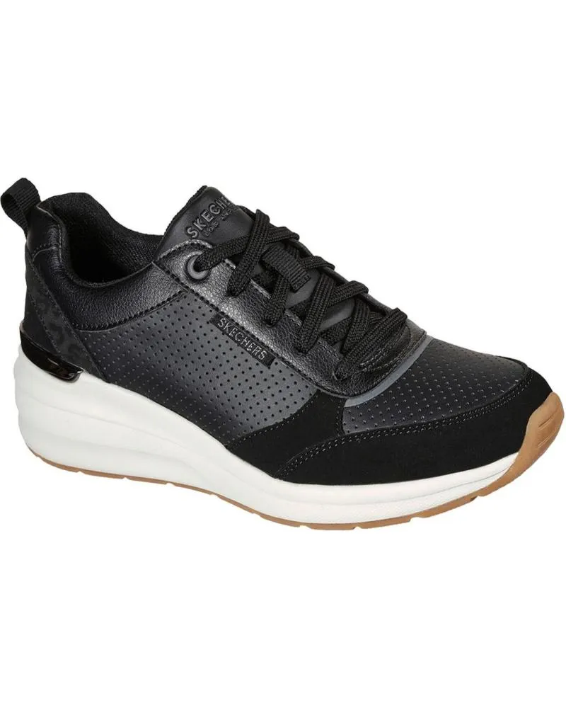 ZAPATILLAS DEPORTE SKECHERS  DE MUJER 155616 BILLION  SUBTLE SPOTS  NEGRO
