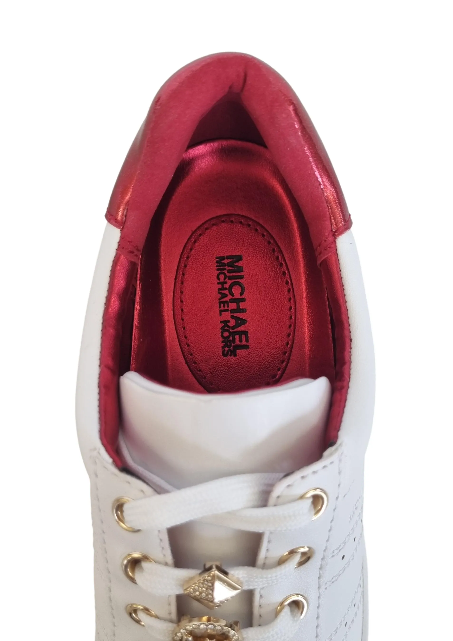 Zapatillas deportivas de mujer Michael Kors Poppy con cordones 49H3POFS2L blanco