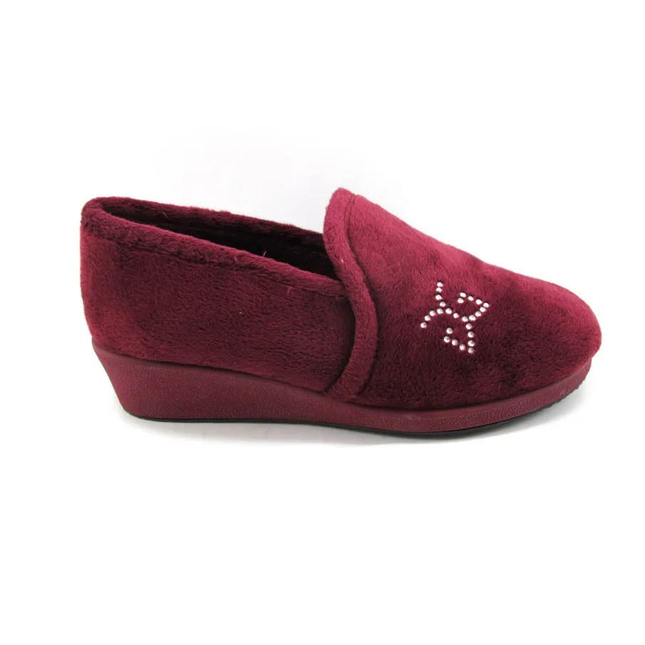 ZAPATILLAS HOGAR GARZÓN MUJER BURDEOS