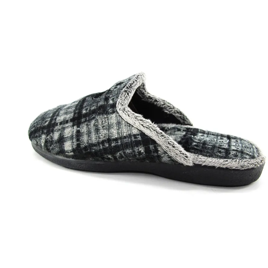 ZAPATILLAS HOGAR HOMBRE GARZÓN LOGO NEGRO