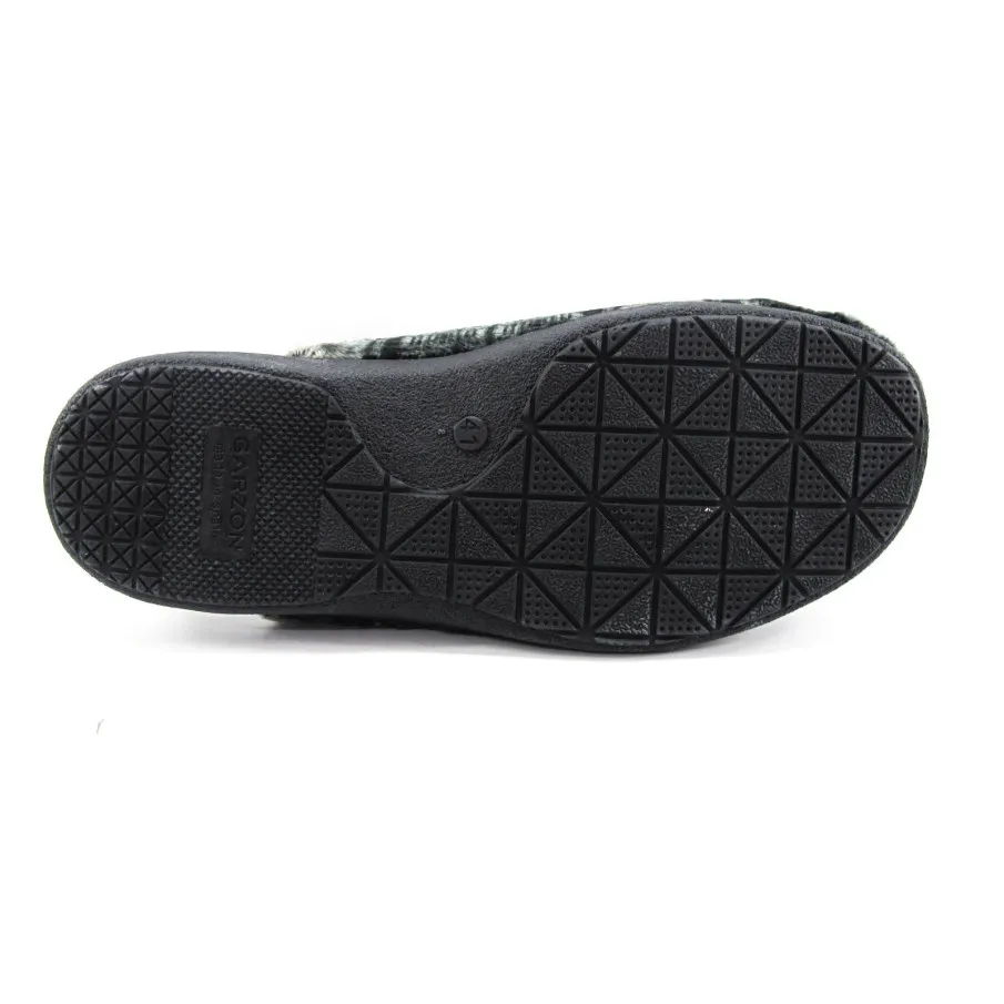 ZAPATILLAS HOGAR HOMBRE GARZÓN LOGO NEGRO
