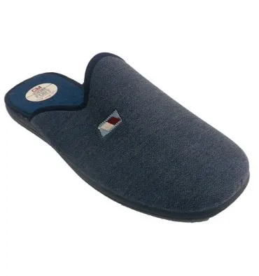 Zapatillas hombre cerrada punta abierta detrás Calzamur en azul