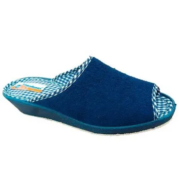 Zapatillas mujer abiertas punta talón Soca en azul marino