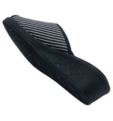 Zapatillas mujer abiertas punta y talón estampado marinero AndinasN en azul marino