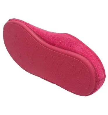 Zapatillas mujer cerrada punta abierta detrás Calzamur en fuxia