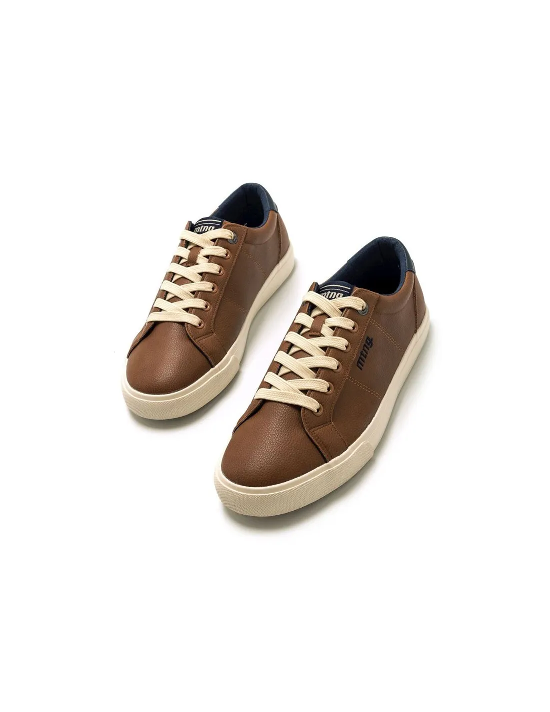 Zapatillas Mustang Aria Marrón Cuero Usain Marino Hombre