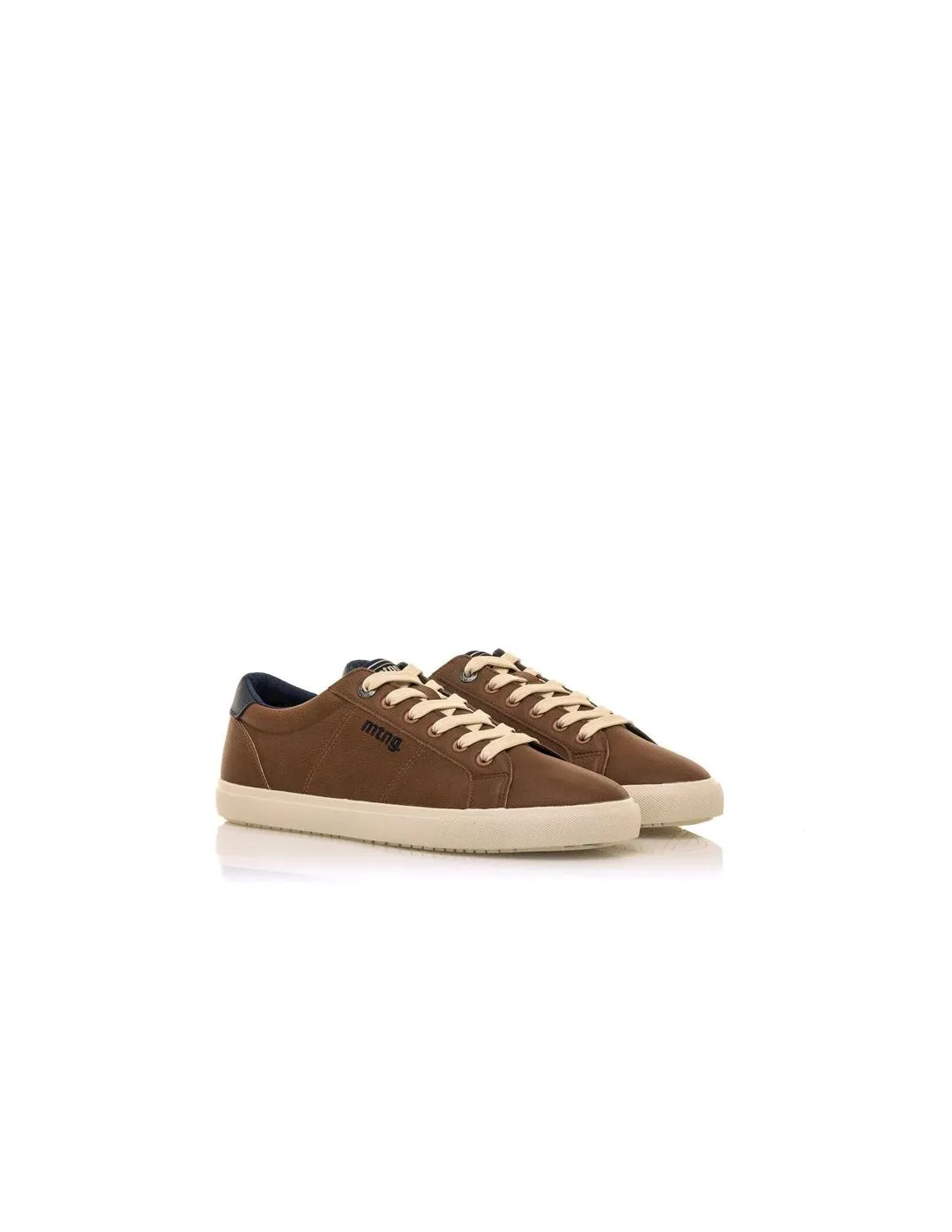 Zapatillas Mustang Aria Marrón Cuero Usain Marino Hombre