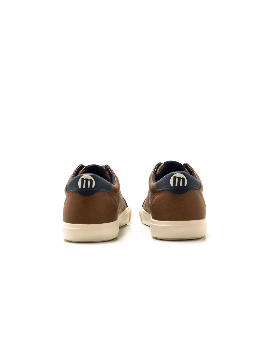 Zapatillas Mustang Aria Marrón Cuero Usain Marino Hombre