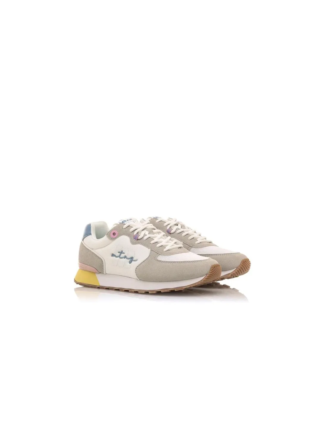 Zapatillas Mustang Joggo Neyma Blanco Lucy Azul Mujer
