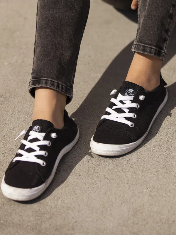 Zapatillas ROXY con cordones textiles para Mujer Bayshore BLACK/ANTHRACITE (bka) Ref. ARJS600418 Negras