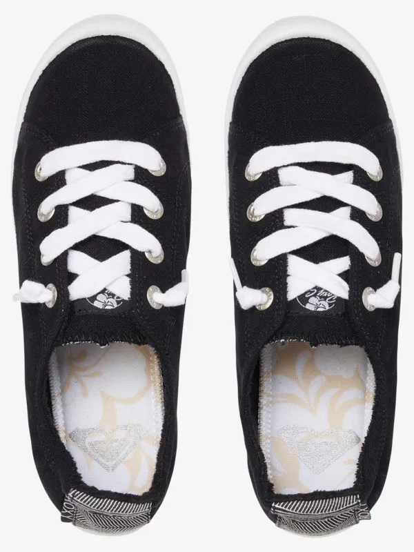 Zapatillas ROXY con cordones textiles para Mujer Bayshore BLACK/ANTHRACITE (bka) Ref. ARJS600418 Negras