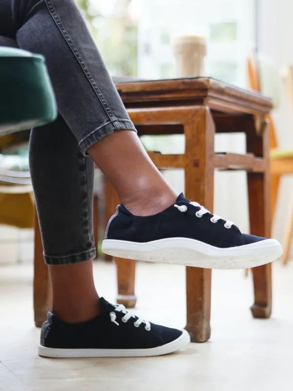 Zapatillas ROXY con cordones textiles para Mujer Bayshore BLACK/ANTHRACITE (bka) Ref. ARJS600418 Negras
