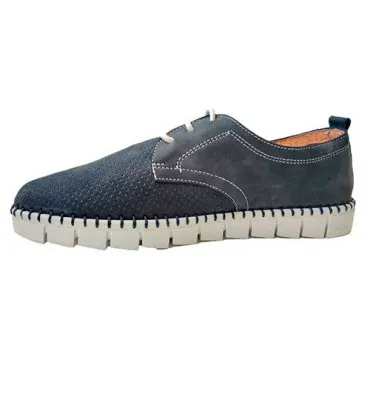 Zapato cordones hombre ancho especial cómodos super flexibles Primocx en azul