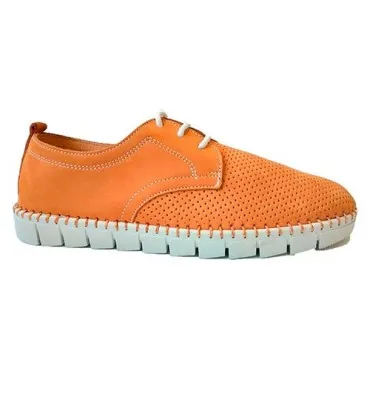 Zapato cordones hombre ancho especial cómodos super flexibles Primocx en camel