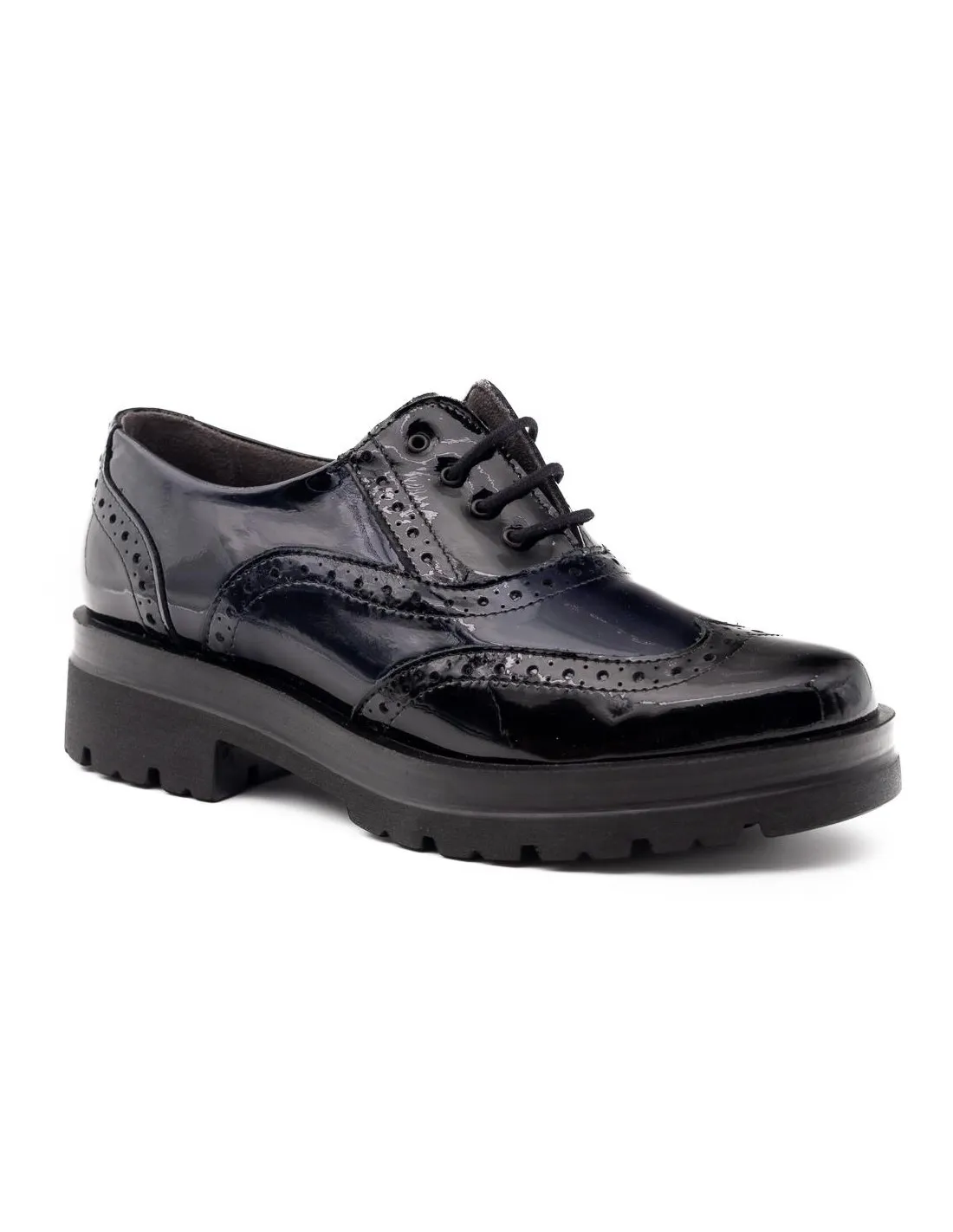 ZAPATO CORDONES MUJER PITILLOS 5362 NEGRO