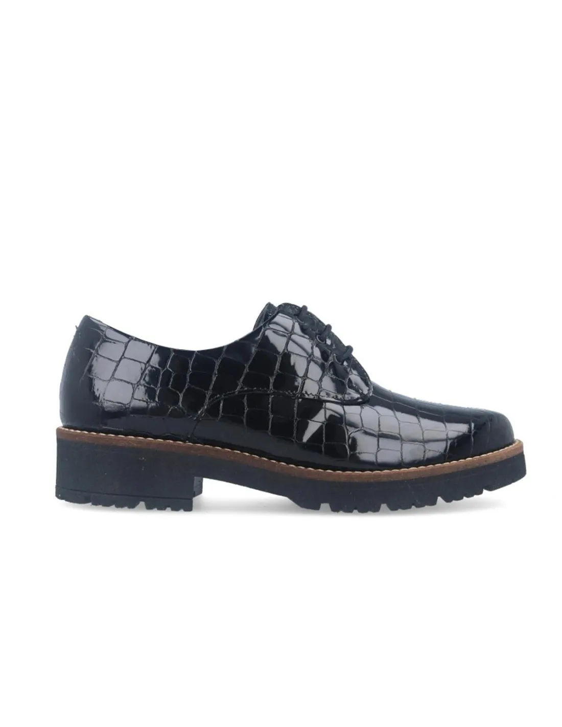 ZAPATO CORDONES MUJER PITILLOS 5370 NEGRO